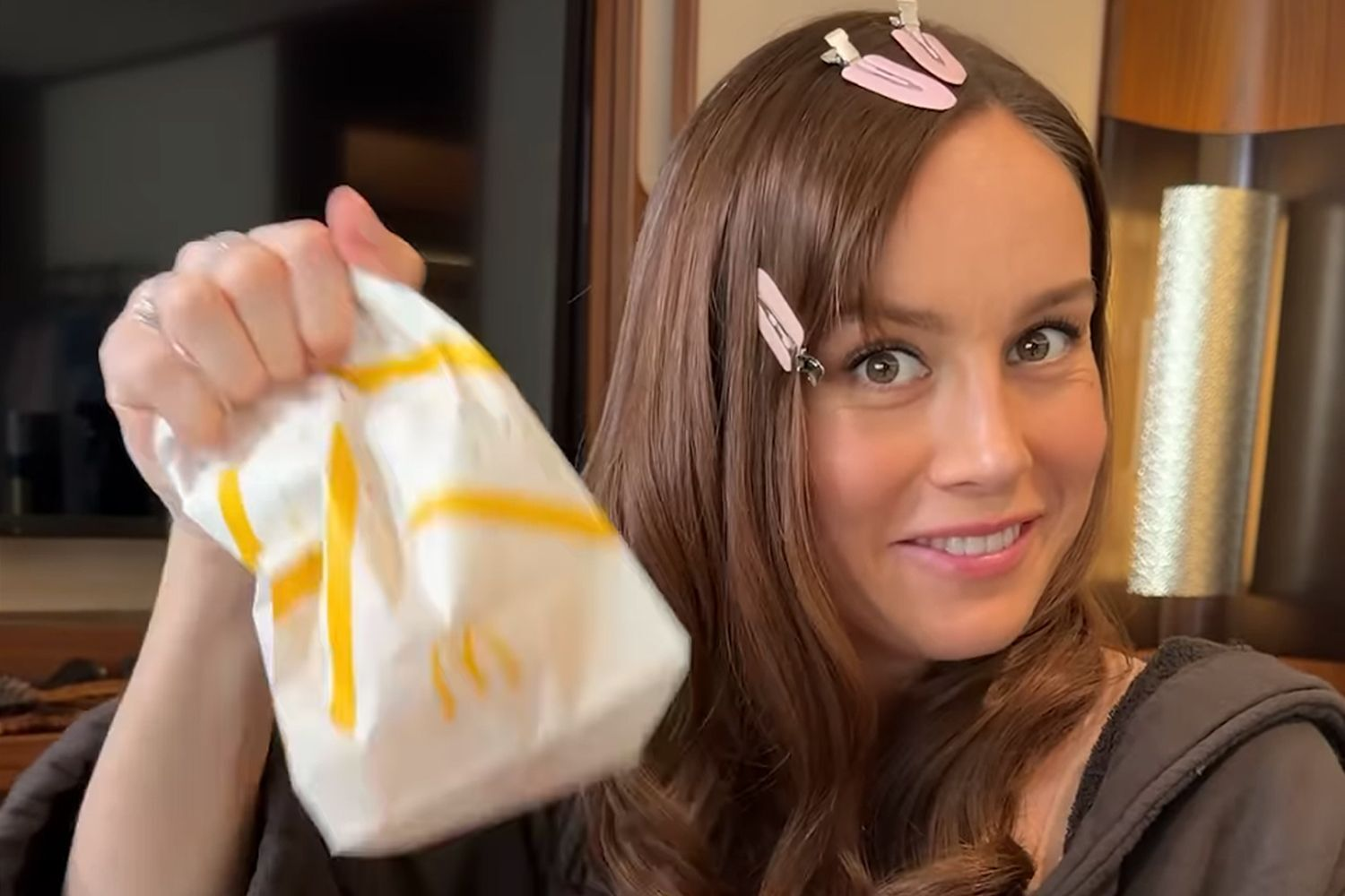 Brie Larson Samples Japanese McDonald’s — Rates Teriyaki Burger, Shaka Shaka Chicken and More